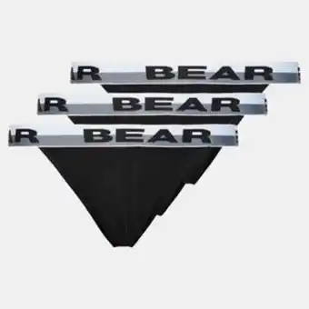 Bear 3pk plain tanga black