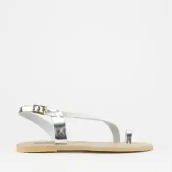 Zando Utopia leather asymmetric sandals silver offer