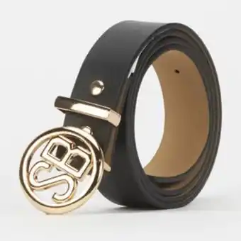 Sissy boy buckle up belt black