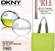 Dkny be delicious or be 100% delicious edp-100ml each offer at Dis-Chem