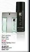 Dis-Chem Ted lapidus pour lui edt 100ml plus body spray 200ml-per pack offer