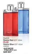 Dis-Chem Dunhill desire red edt 100ml plus desire blue edt 100ml-per pack offer