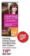 Dis-Chem L'oreal casting creme gloss conditioning hair colour assorted shades offer