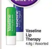 Dis-Chem Vaseline lip therapy assorted-for 1 x 4.8g offer