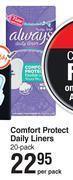 Dis-Chem Always comfort protect daily liners 20 pack-per pack offer