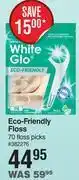 White glo eco friendly floss 70 floss picks