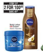 Dis-Chem Nivea body lotion or cream assorted-400ml offer