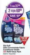 Dis-Chem Sta soft ultra concentrate fabric conditioner bottle or refill value pack assorted-500ml offer