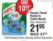 Dis-Chem Harpic fresh power 6 toilet block assorted-35g offer