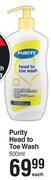 Dis-Chem Purity head to toe wash-500ml each offer