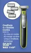 Dis-Chem Philips one blade 4 x stubble combs offer