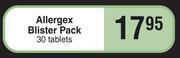 Allergex blister pack-30 tablets offer at Dis-Chem