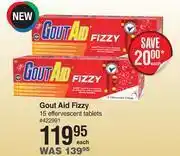 Dis-Chem Gout aid fizzy-15 effervescent tablets each offer