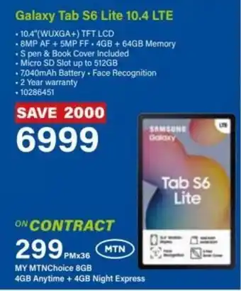 Incredible Connection Galaxy Tab S6 Lite 10.4 LTE offer