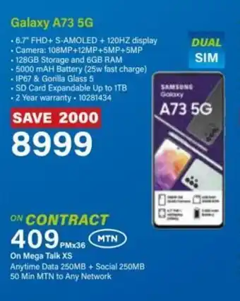 Incredible Connection Samsung Galaxy A73 5G offer