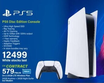Incredible Connection PS5 Disc Edition Console offer