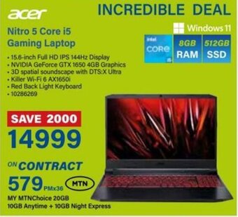 Incredible Connection Acer Nitro 5 Core i5 Gaming Laptop offer