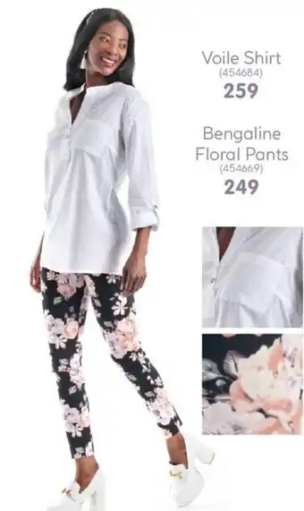 Makro Voile Shirt, Bengaline Floral Pants offer