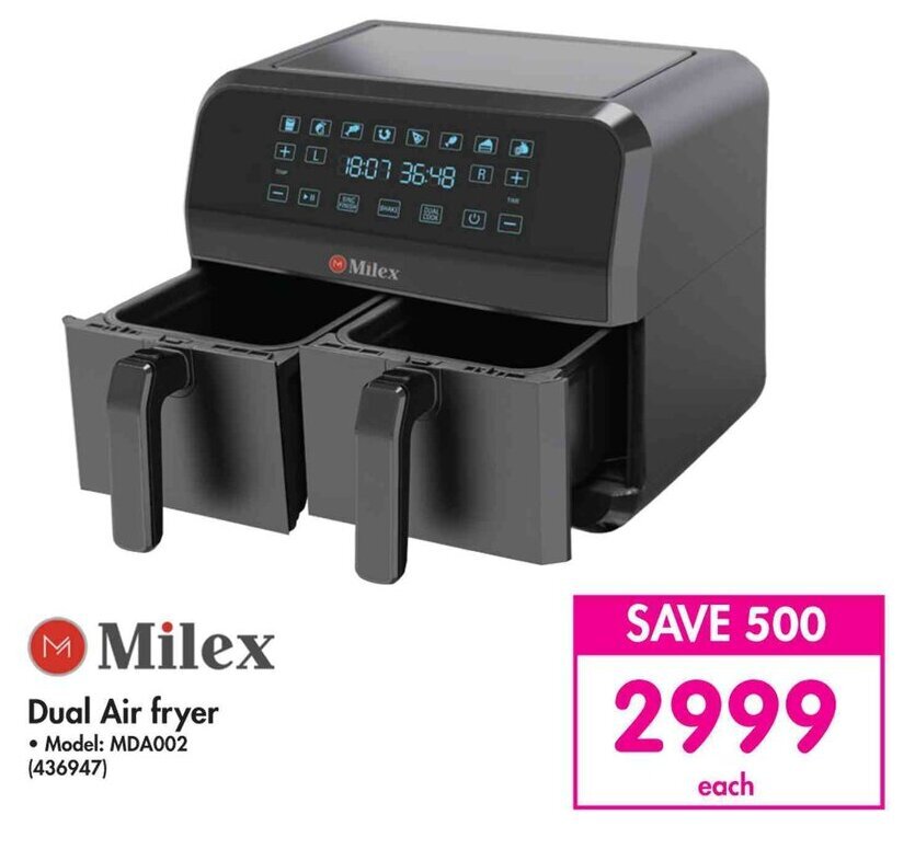 Milex Dual Air fryer offer at Makro