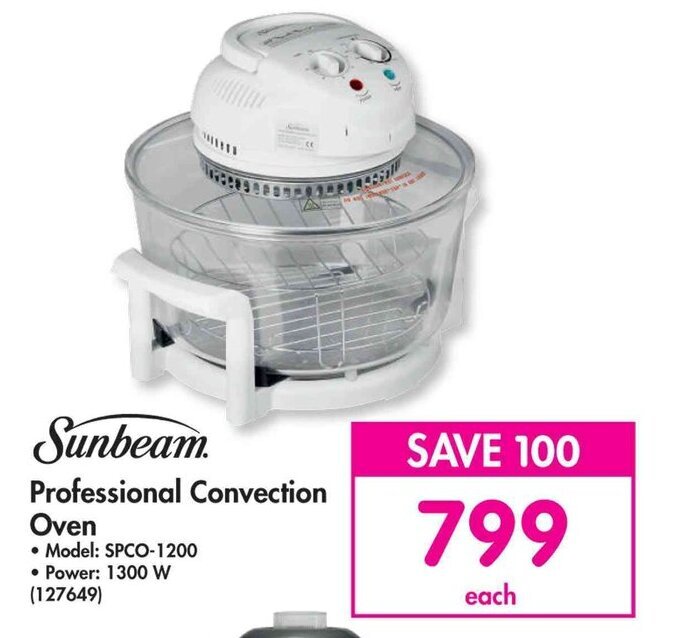 Sunbeam Professional Convection Oven offer at Makro