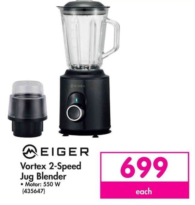Eiger Vortex 2Speed Jug Blender offer at Makro