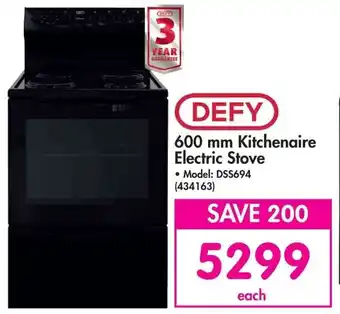 Makro Defy 600mm Kitchenaire Electric Stove offer