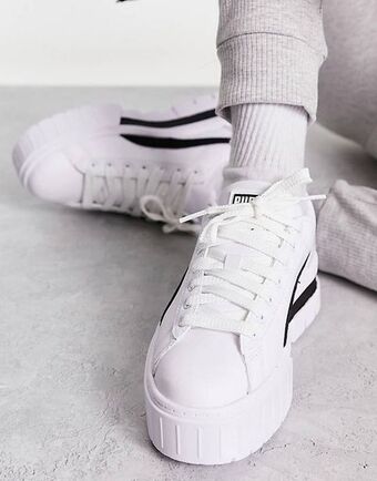 Asos Puma mayze chunky trainers in white and black offer