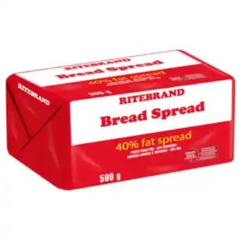 Shoprite Ritebrand medium fat bread spread brick 500g offer