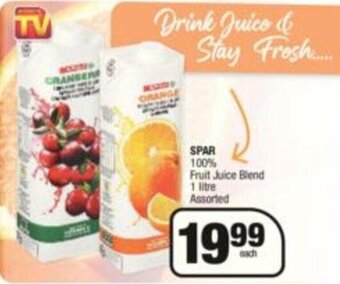 KwikSpar Spar 100% Fruit Juice Blend 1 Litre Assorted offer