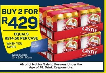 Pick n Pay Castle Lager 24x500ml Cans offer