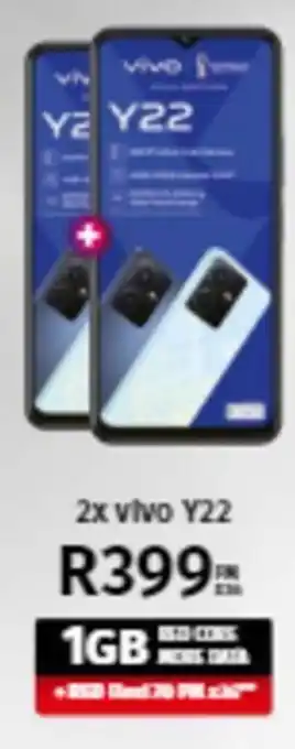 Vodacom 2x Vivo Y22 offer