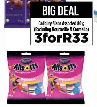 Food Lover's Market Cadbury Slabs Assorted 80g offer