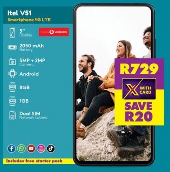 Shoprite Itel V51 Smartphone 4G LTE offer