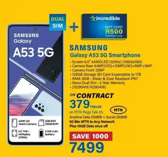 Incredible Connection Samsung Galaxy A53 5G Smartphone offer