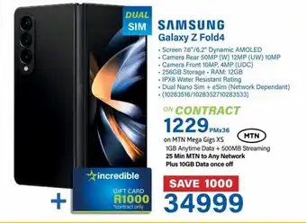 Incredible Connection Samsung Galaxy Z Fold 4 offer