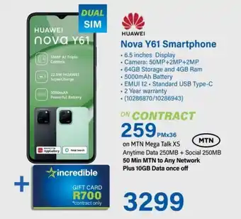 Incredible Connection Huawei Nova Y61 Smartphone offer