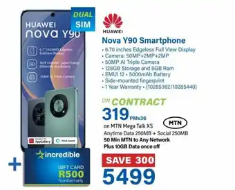 Incredible Connection Huawei Nova Y90 Smartphone offer