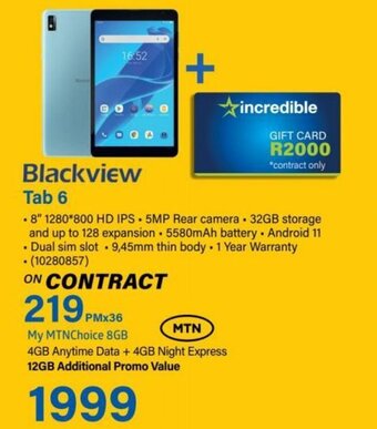 Incredible Connection Blackview Tab 6 offer