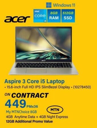 Incredible Connection Aspire 3 Core i5 Laptop offer