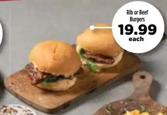 Food Lover's Market Rib of Beef Burgers offer