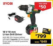 Builders Warehouse Ryobi 18v 10mm li-ion drill driver offer