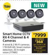 Builders Warehouse Yale smart home cctv kit 4 channel & 4 cameras offer