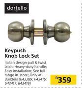 Builders Warehouse Dortello keypush knob lock set offer