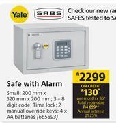 Yale safe with alarm