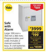 Builders Warehouse Yale safe with alarm offer