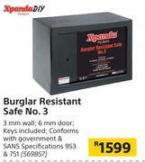 Builders Warehouse Xpanda diy burglar resistant safe no.3 offer