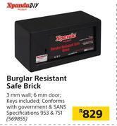 Builders Warehouse Xpanda diy burglar resistant safe brick offer