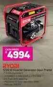 Game Ryobi 1200w inverter generator (open type) offer