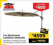 Builders Warehouse Kalahari shade 3m aluminium cantilever umbrella offer