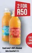 Food Lover's Market Food lover's 100% blended juice assorted-for 2 x 1.5l offer